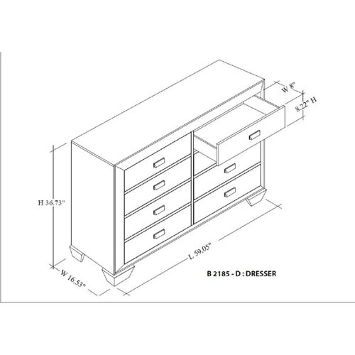 Millwood Pines Brinnly 6 Drawer Dresser with Mirror Wayfair